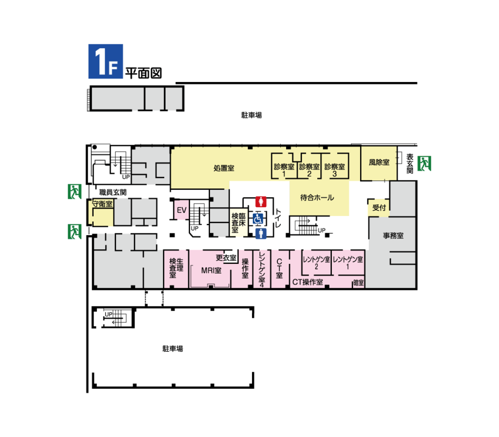 旭川ペインクリニック 1階フロアマップ
